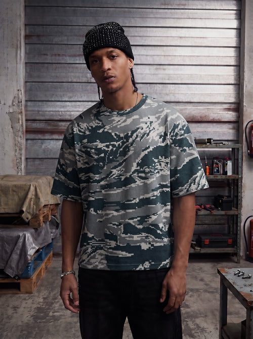 Cyber Glitch Camo Tee