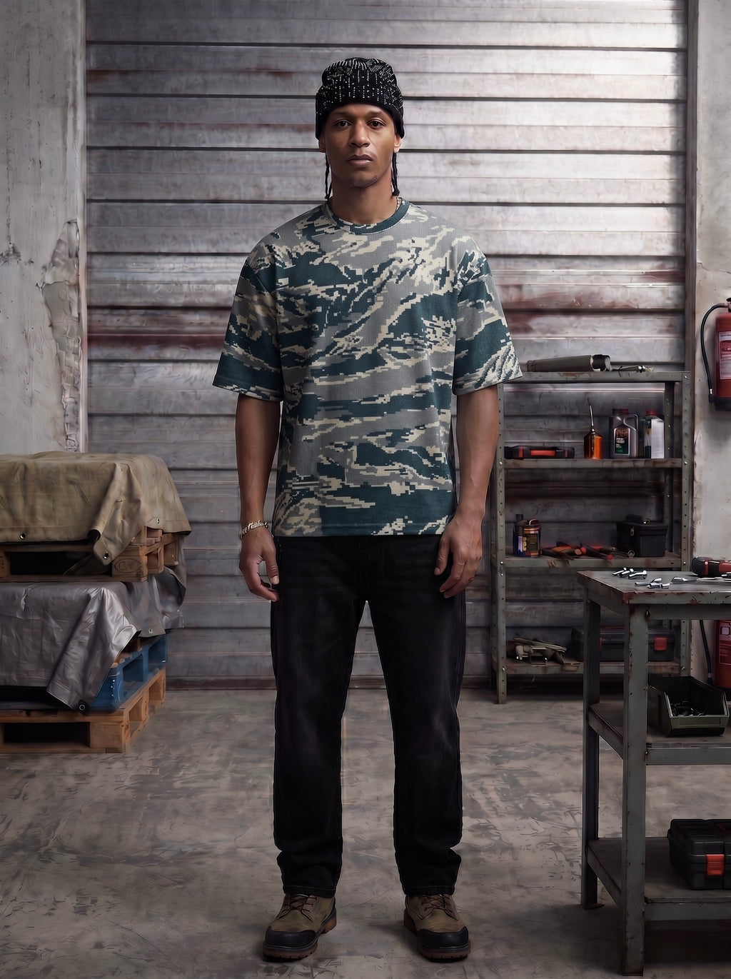 Cyber Glitch Camo Tee