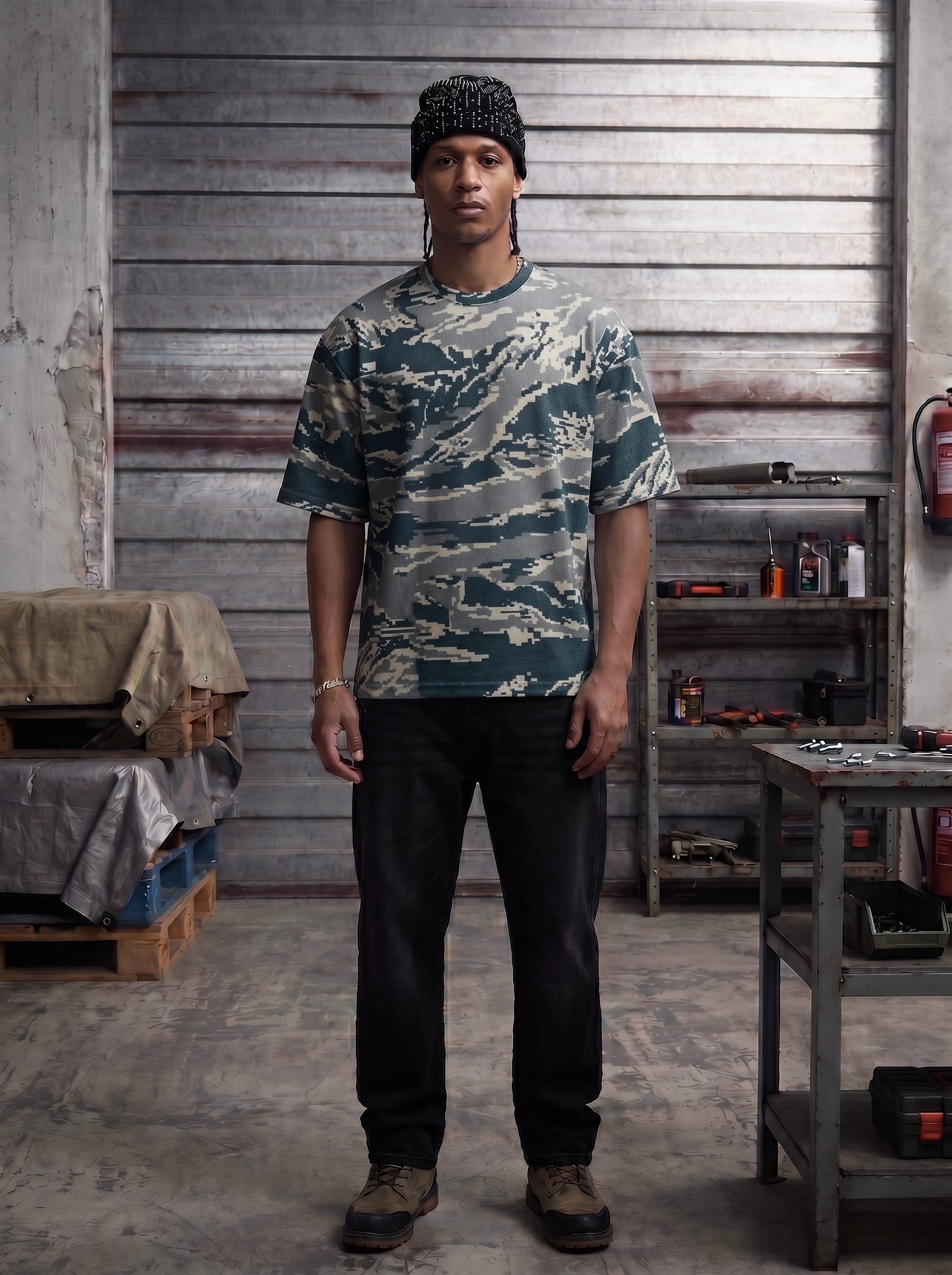 Cyber Glitch Camo Tee