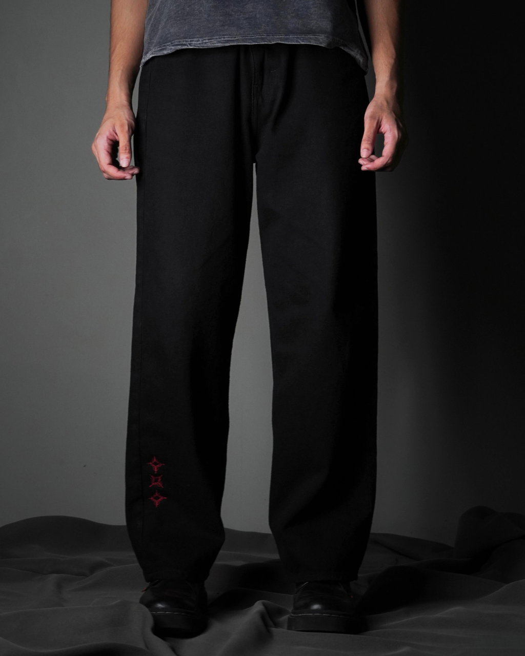 Tigerback black denim