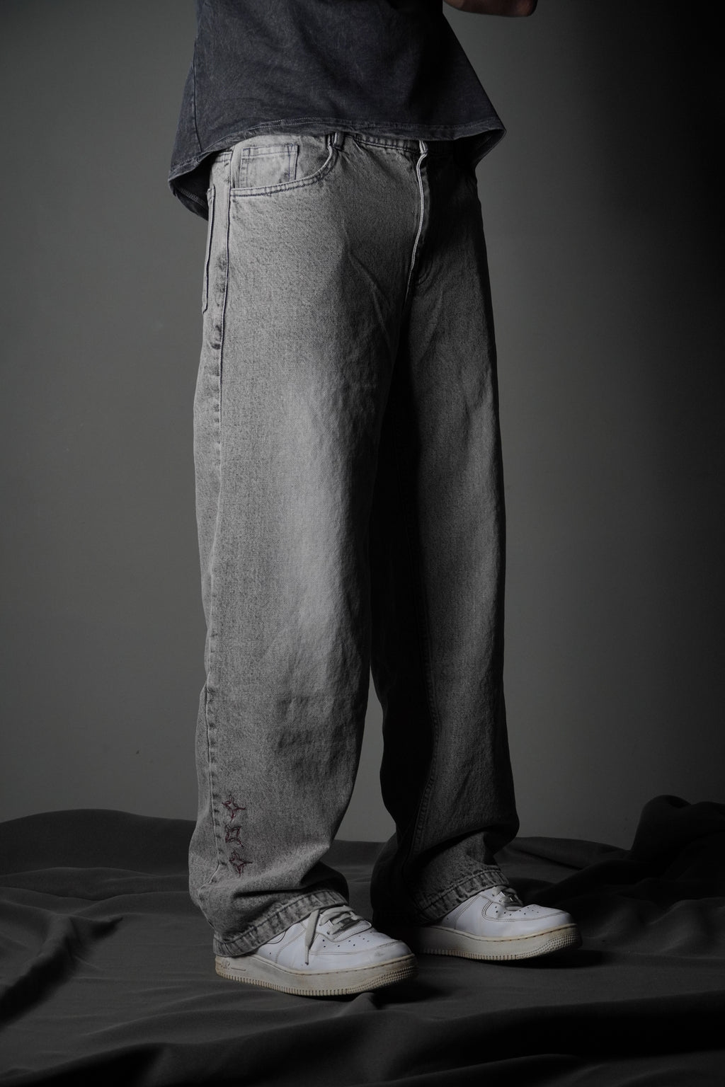 Tigerback grey denim