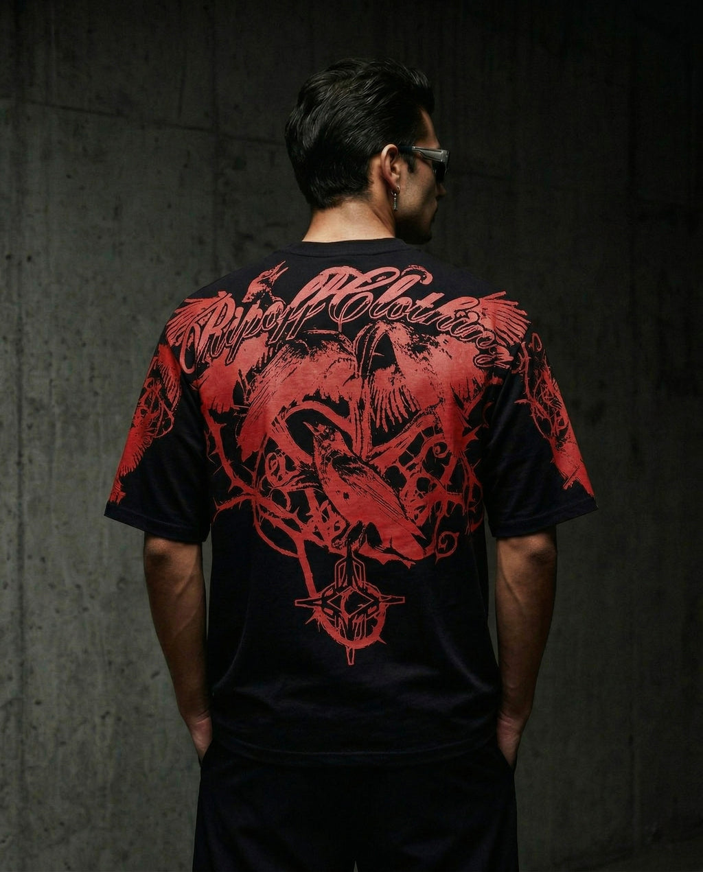 Raven tee (red)