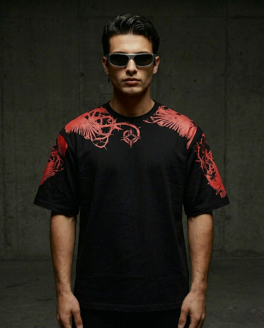 Raven tee (red)