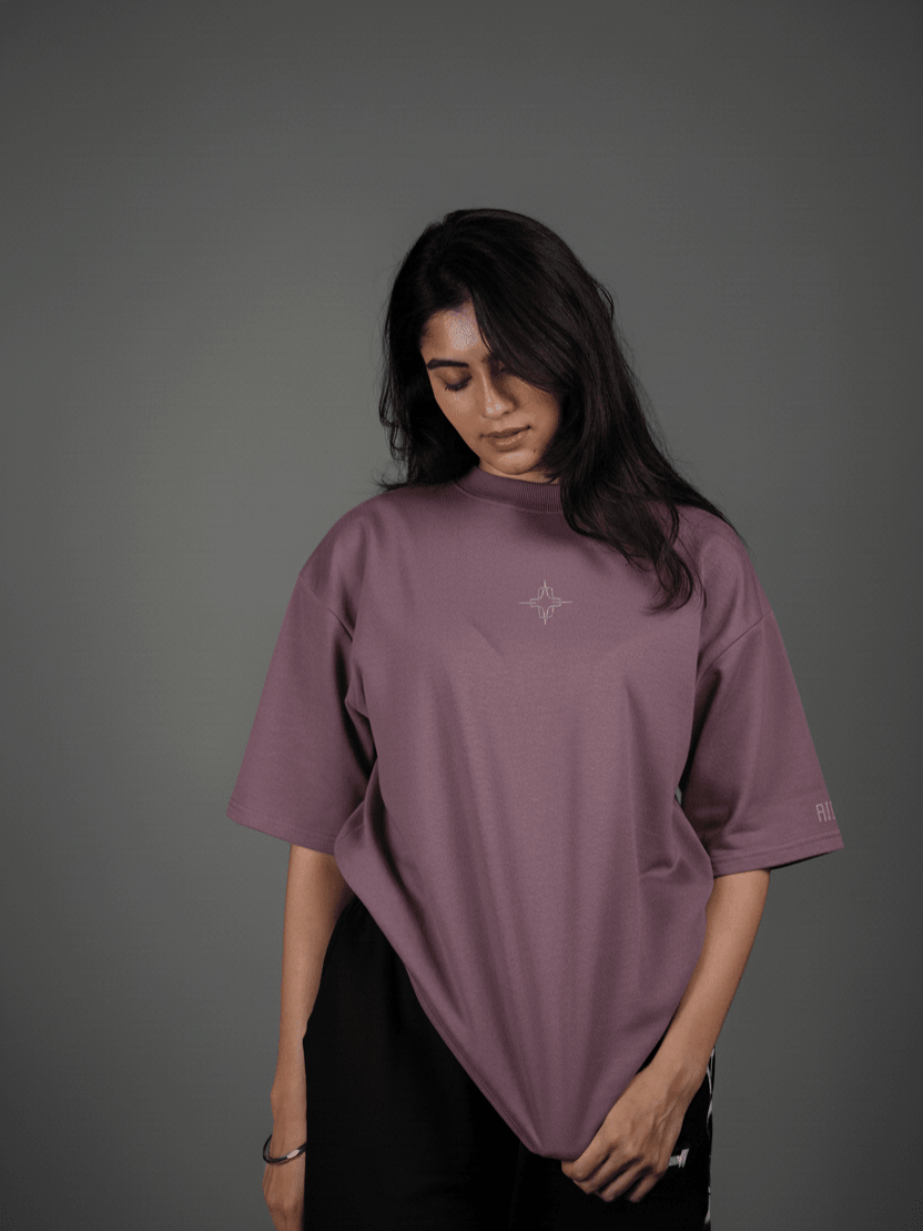 Dark Lilac tee( Oversized Tshirts ) by Ripoff
