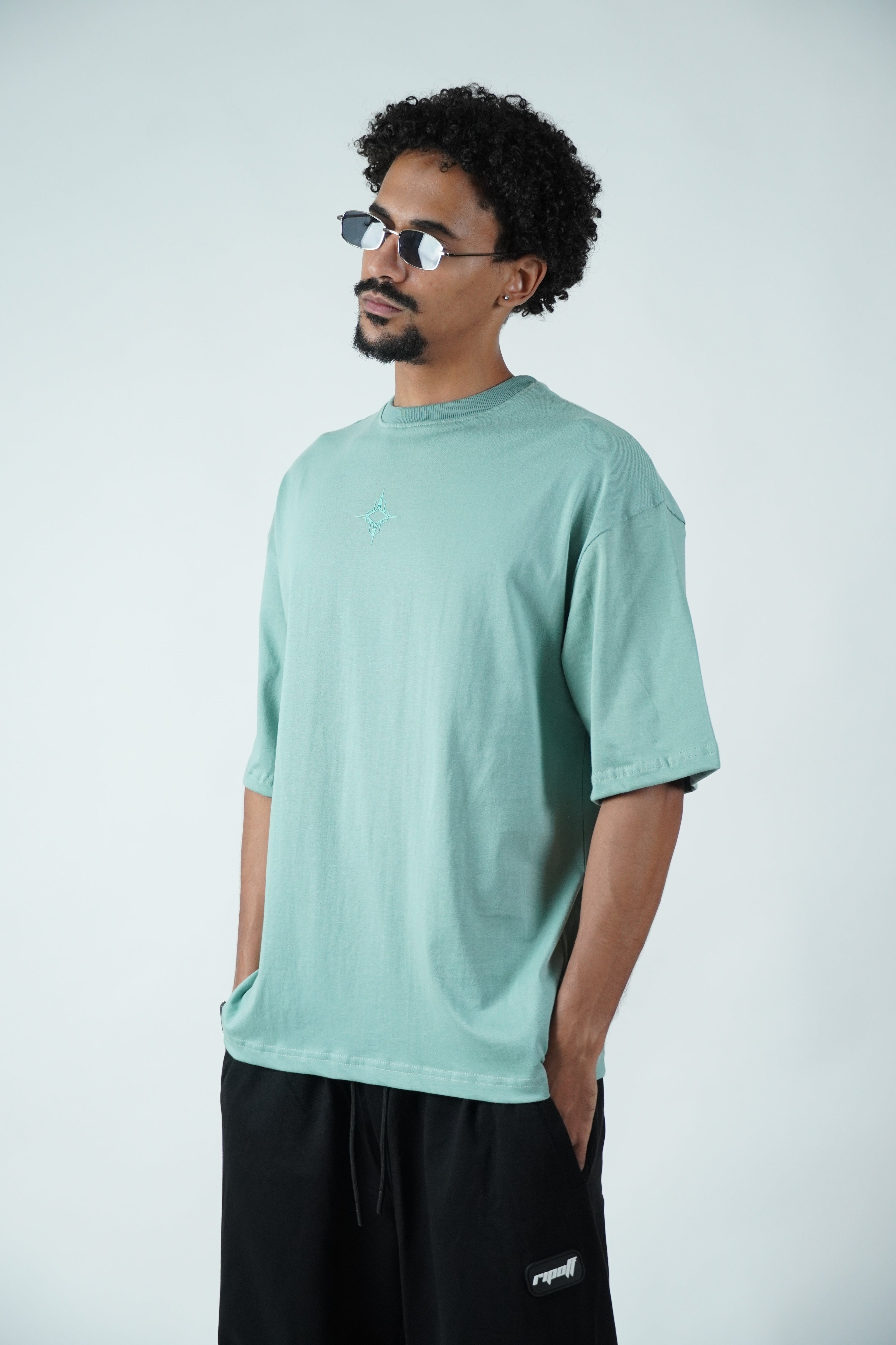 Mint green tee (Oversized)( Oversized Tshirts ) by Ripoff