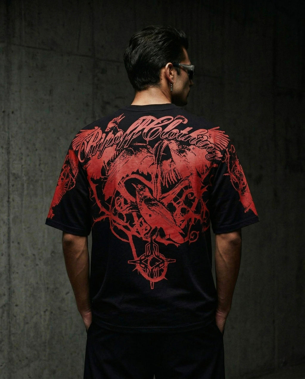Raven tee (red)( Oversized Tshirts ) by Ripoff
