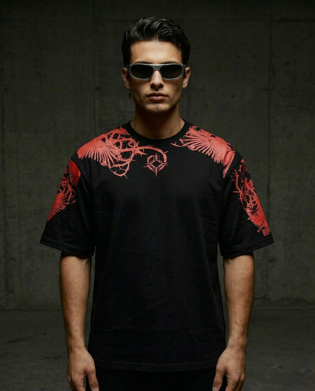 Raven tee (red)( Oversized Tshirts ) by Ripoff