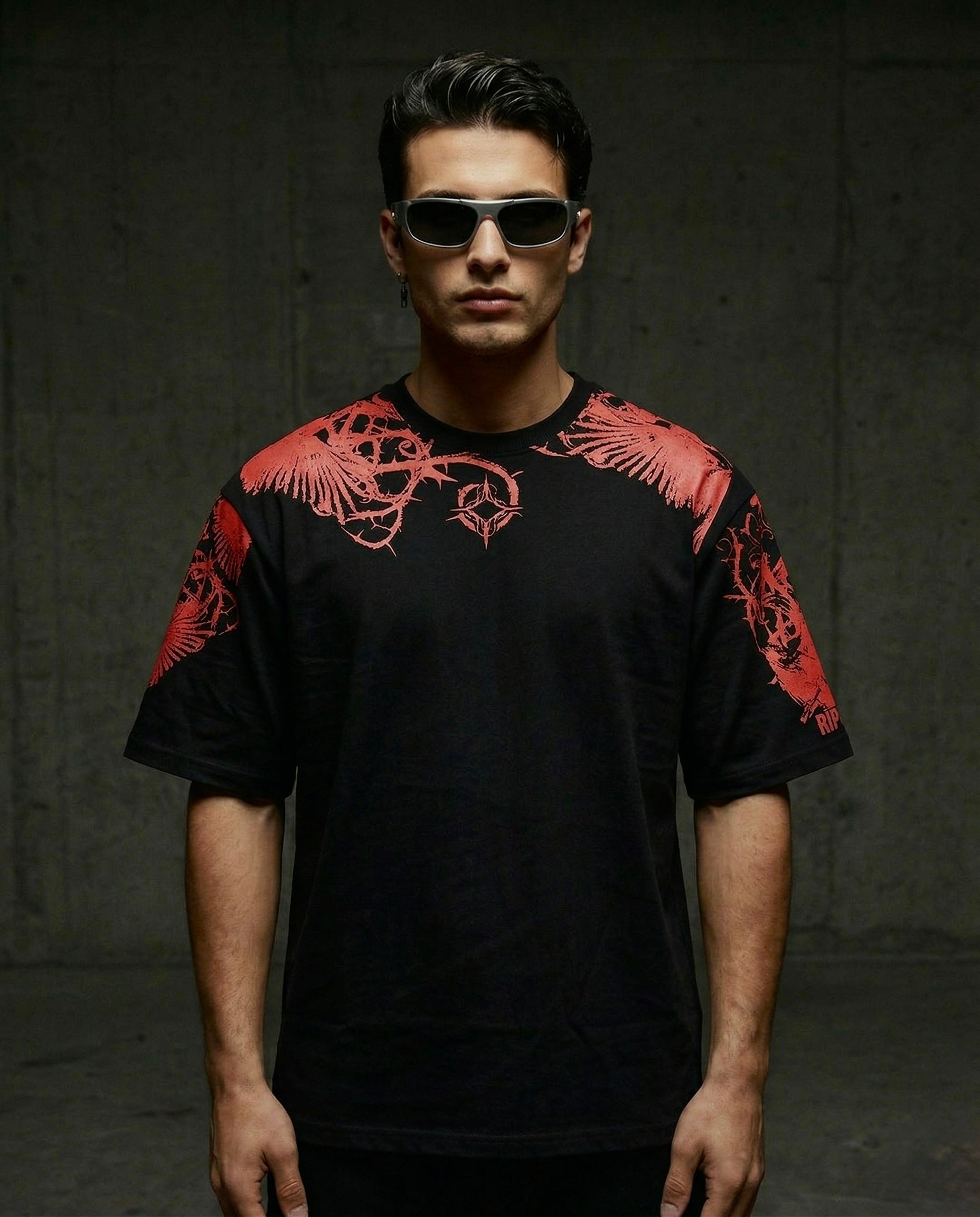 Raven tee (red)( Oversized Tshirts ) by Ripoff