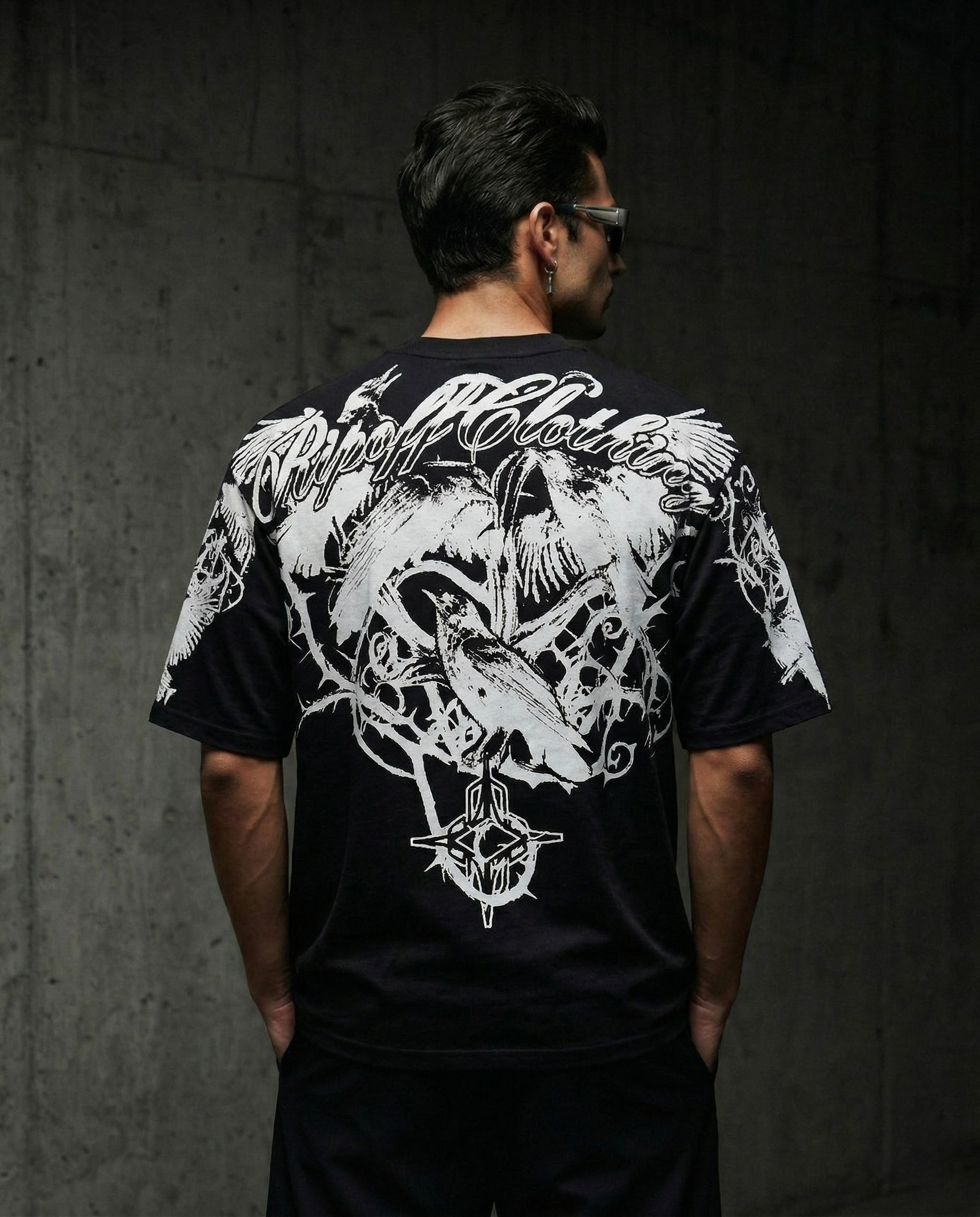 Raven tee (white)( Oversized Tshirts ) by Ripoff