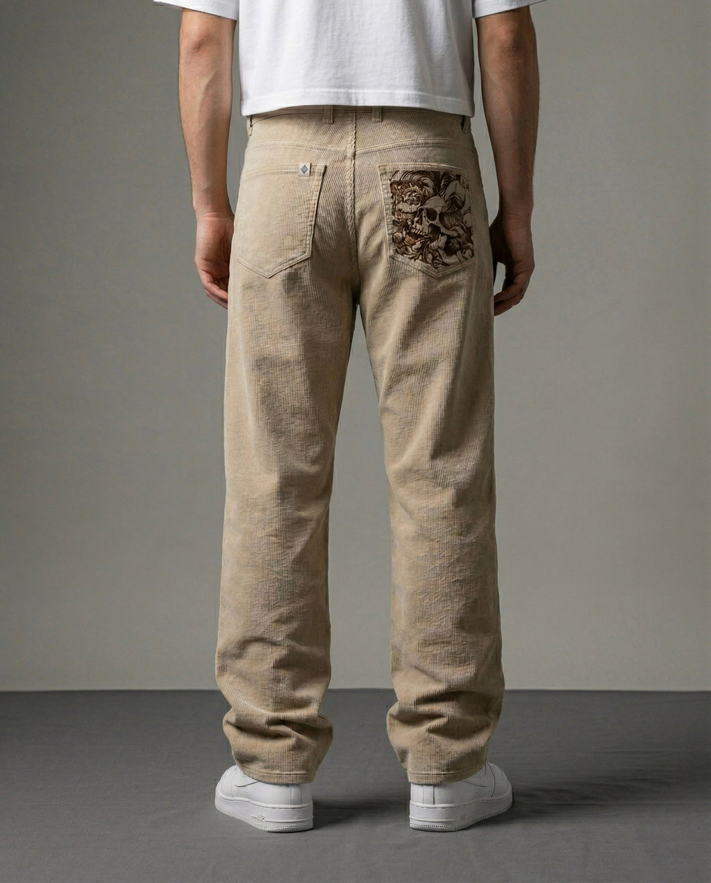 Sanctum beige denim which is a beige coloured baggy streetwear denim by Ripoff
